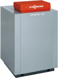 Напольный газовый котел Viessmann Vitogas 100-F с автоматикой Vitotronic 100 (KC3) 29 кВт с атмосферной горелкой, чугунный теплообменник