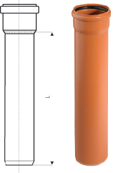 Труба для наружней канализации KGEM Ostendorf 110x6000 мм