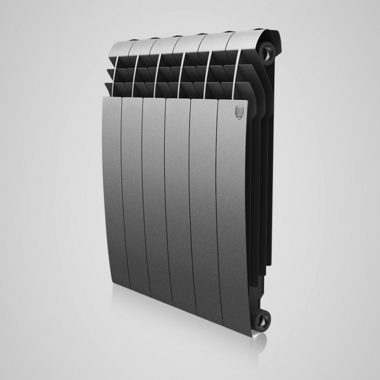 Биметаллический радиатор Royal Thermo Piano Forte Silver Satin 500 4 секции