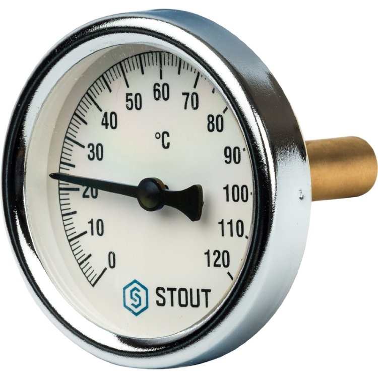 Термометр Stout с погружной гильзой с самоуплотнением, Dn 63 мм, гильза 50 мм 1/2"