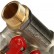 Распределительный коллектор Stout для воды с шаровыми кранами 3/4"х1/2" на 2 выхода, красные ручки