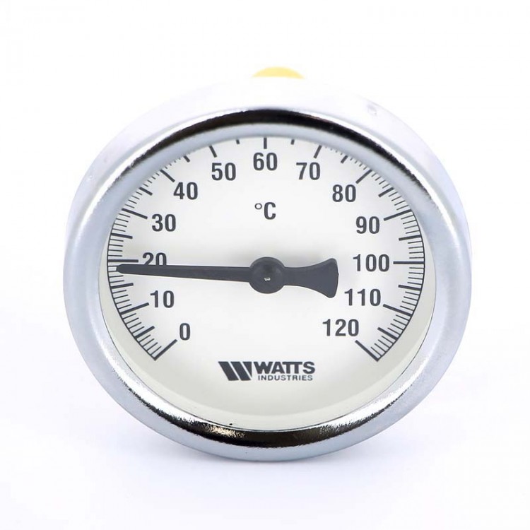 Термометр Watts с погружной гильзой, F+R801 Dn 63 мм, гильза 50 мм 1/2" 120°C