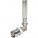 Прессовый угольник Uni-Fitt 20 мм с медной хромированной трубкой 15 мм монтажная длина 300 мм для металлопластиковой трубы