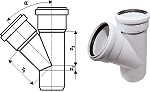 Тройник 45° SKEA Ostendorf 100x50 мм для трубы внутренней бесшумной канализации