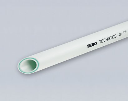 Полипропиленовая труба Tebo цвет серый 20х3,4 мм SDR 6 армированная стекловолокном для отопления и водоснабжения штанга 4 метра