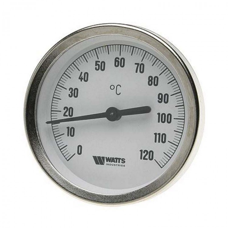 Термометр Watts с погружной гильзой, F+R801 Dn 80 мм, гильза 100 мм 1/2" 160°C