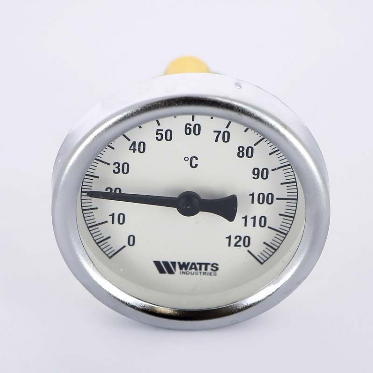 Термометр Watts с погружной гильзой с самоуплотнением, F+R801 Dn 63 мм, гильза 50 мм 1/2"