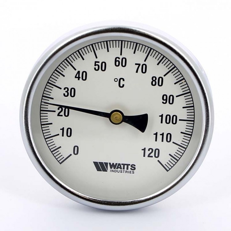 Термометр Watts с погружной гильзой с самоуплотнением, F+R801 Dn 100 мм, гильза 50 мм 1/2"