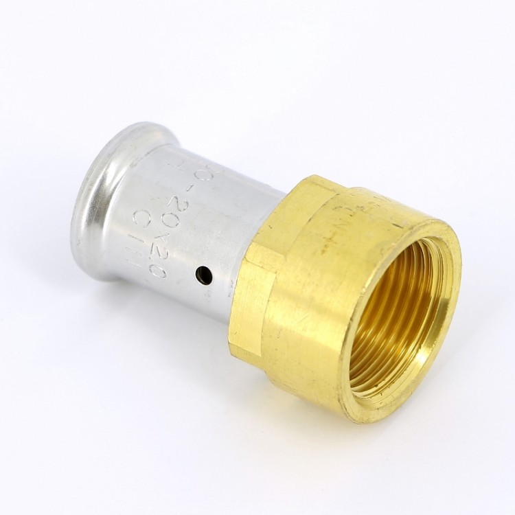 Прессовое соединение Henco с внутренней резьбой 20x3/4" латунное для металлопластиковой трубы