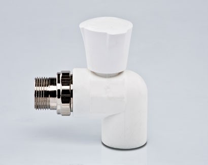 Кран шаровой Tebo цвет серый с наружной резьбой 20x1/2" разъемный угловой для радиатора для полипропиленовых труб